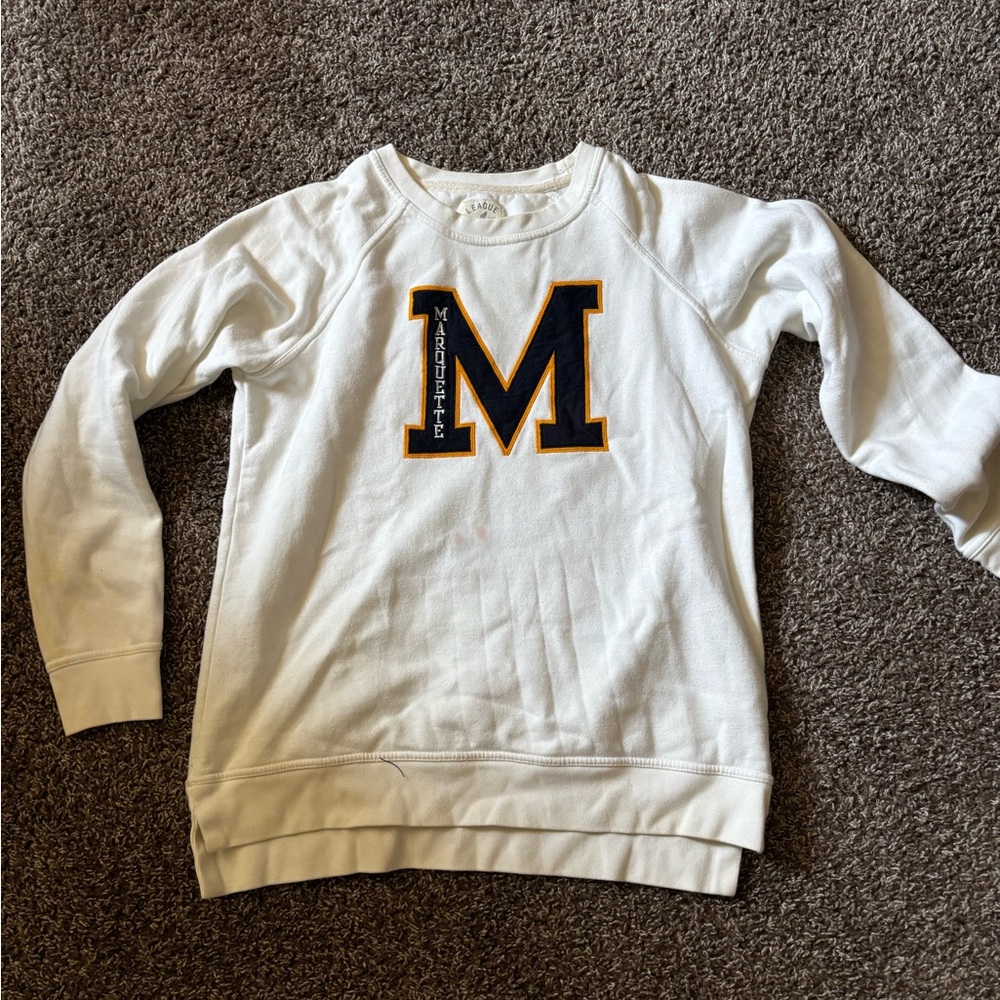 Marquette White Crewneck sweatshirt